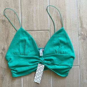 Urban Outfitters Crop Bralette Ruched Top NWT